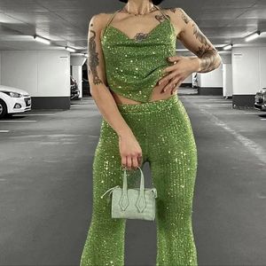 70s disco  flared sequin  2 piece set *New*